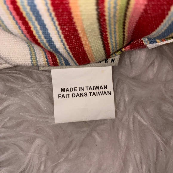 2 Pottery Barn Stripe Lumbar Pillow Striped Multicolor - Picture 4 of 6